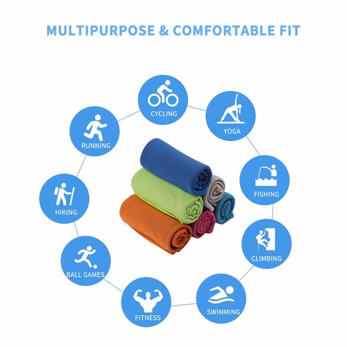 Compre 2 toallas refrigeradoras de hielo gratis para deportes fitness entrenamiento gimnasio yoga pilates - Imagen 10 de 18