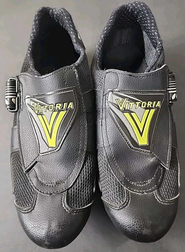 Zapatos de Ciclismo Vittoria Para Hombre Talla 7 Negros y Amarillos EU 40 Hechos en Italia De Colección Foto 2 de 4