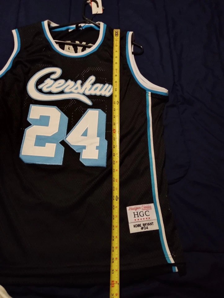 Camiseta deportiva de baloncesto Kobe Bryant #24 Headgear Classics Crenshaw negra para hombre 2XL Foto 3 de 4