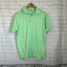 Peter Millar Mens Mint Green Short Sleeve Polo Shirt size small