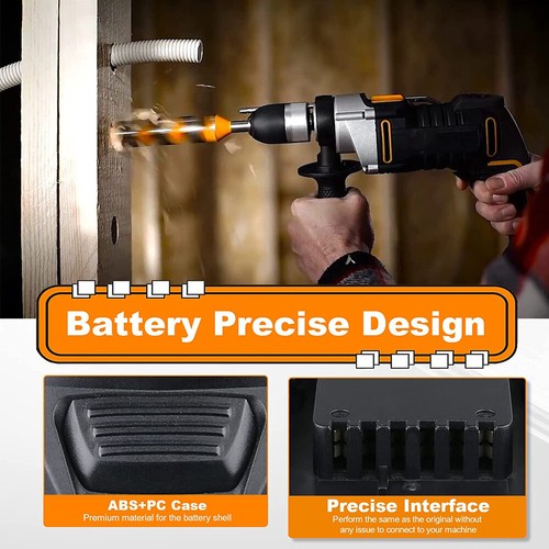 2pack For WORX 20V MAX Extend 8.0Ah Lithium Battery 20 Volt WA3520 WA3525 WA3575 - Picture 3 of 14