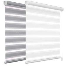Changshade All Size Custom Cut Light Filtering Window Shades Zebra Roller Blinds