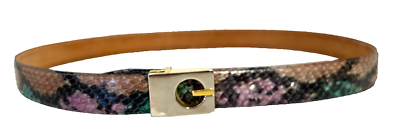 Vintage Christopher‎ Roberts Pink Genuine Snake Skin Belt with Two Tone Buckle Vintage Christopher Roberts Genuine Snakeskin Belt, Size | eBay main image 4