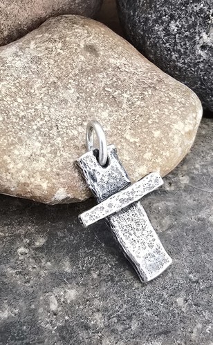 Retired James Avery I Minus Textured Cross Pendant Unisex - 第 3/4 張圖片