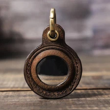 Genuine Leather Case For Apple AirTag Locator Tracker Protective Cover Key Ring