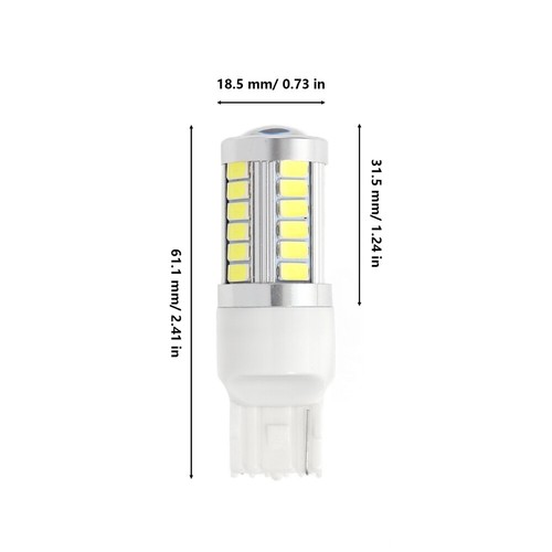 AUXBEAM 7440 T20 White LED Back Up Reverse Light Bulbs 6500K Extremely Bright - Picture 9 of 11