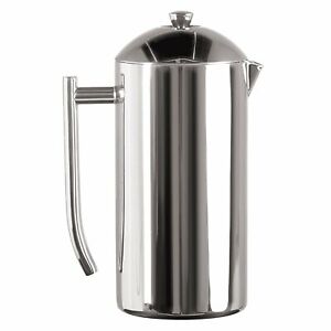Oz Stainless Steel French Press Mirror Finish Coffee Maker NEW Frieling 44 fl