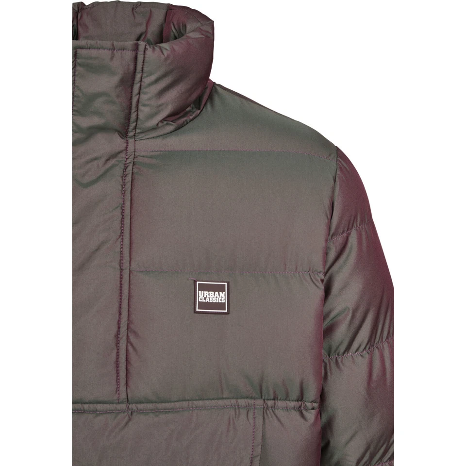 Urban Classics Shimmering Pull Over Puffer Jacket Iridescent half-Zipp Men - Image 4 of 4