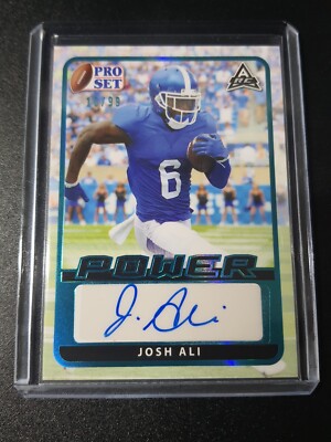 Josh Ali - Leaf Pro Set 2021 - Atlanta Falcons - Power - Auto - Blue - RC - /99