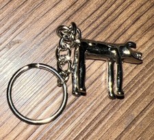 Vintage ANGRY DOG metal charm keyring key chain keychain 1.50  