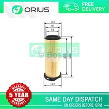 Air Filter Orius Fits Mercedes-Benz C-Class 2007-2009 2.1 CDi + Other Models