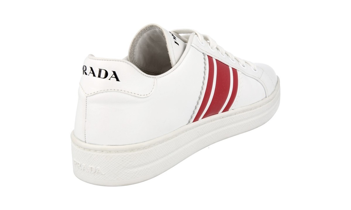 PRADA DISTRICT AVENUE SNEAKERS SHOES 1E125M WHITE LEATHER US PRADA DISTRICT AVENUE SNEAKERS SHOES 1E125M WHITE LEATHER US