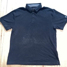 Under Armour Heat Gear Polo Shirt Men  s Golf Large Black UA