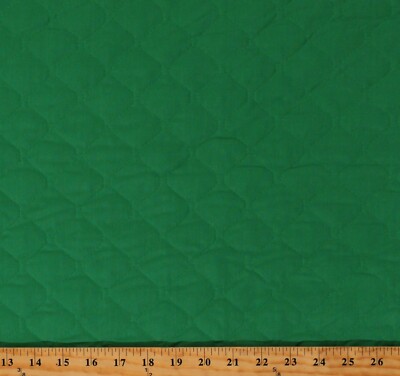 Single-Face Quilted Green 43'' Wide Poly Cotton Blend Fabric by the Yard D270.18