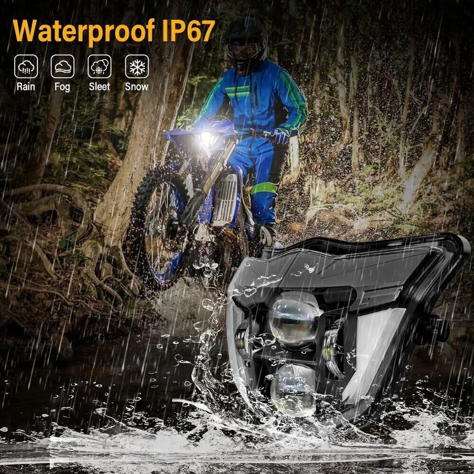 Светодиодная фара дневного света с синим обтекателем для Yamaha WR450F WR250F 2007-2025 Dirt Bike - Изображение 2 из 4