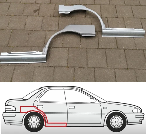 REAR WHEEL ARCH REPAIR PANEL FENDER SILL ROCKER FOR SUBARU IMPREZA GC GF WRX STI