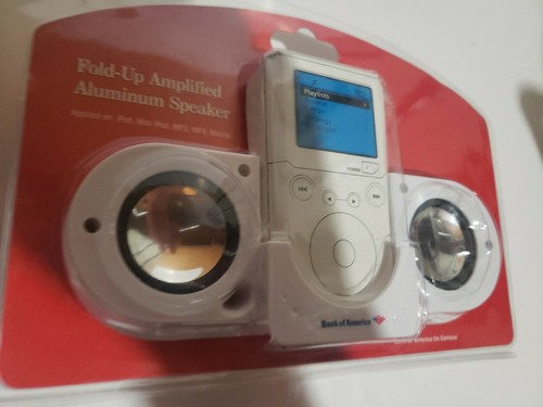 Fold-Up Amplified Aluminum Speaker For Ipod, Mini Ipod, MP3, MP4 - Picture 2 of 5