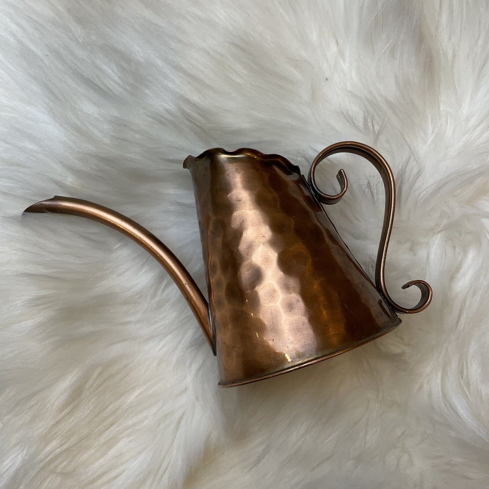 Gregorian (98) Solid Copper Small Watering Can Pitcher Jug Hammered