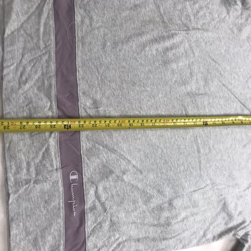 Champion Men’s 100%AUTHENTIC S/S Tshirt size Medium Heather Grey Logo - Picture 2 of 5