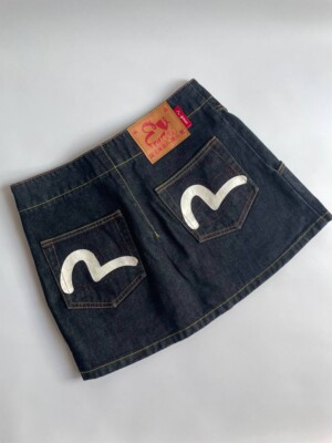 RARE EV Jeans EVISU Womens Skirt Denim Size S