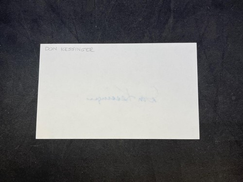 SIGNED IN-PERSON 3X5 INDEX CARD DON KESSINGER CHICAGO CUBS AUTO NO COA - Picture 2 of 2