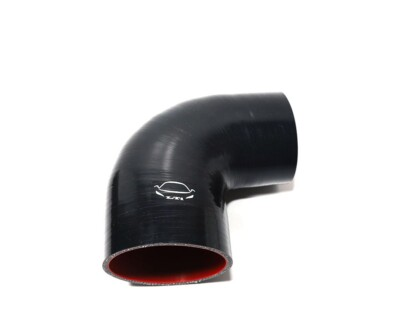#ad 4 Ply Reinforced 3quot; 3.25quot; ID 90 Degree Elbow Reducer Silicone Hose Turbo BLACK $18.00