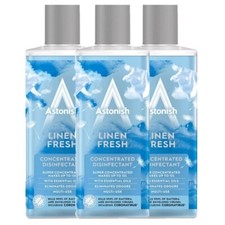 3 X ASTONISH DISINFECTANT CONCENTRATED LINEN FRESH 300 ML (PACK OF 3 )