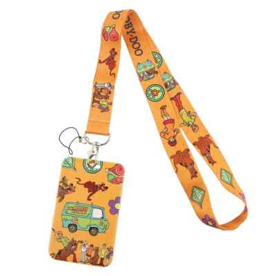 Scooby Doo Cartoon Series Characters Orange Lanyard With ID Badge Holder