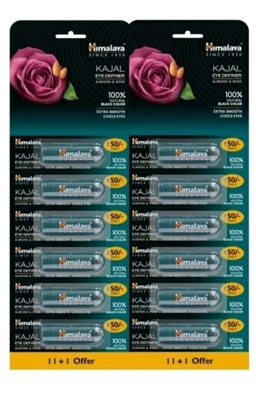 Himalaya Kajal Herbal Eye Liner with Almond Oil Natural Smudge-Free Pack Of 12
Opens in a new window