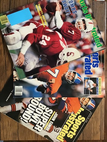 3 Sports Illustrated JOHN ELWAY - Nov 8, 1982; Sept 21, 1987;Jan 25, 1988 - Picture 10 of 10