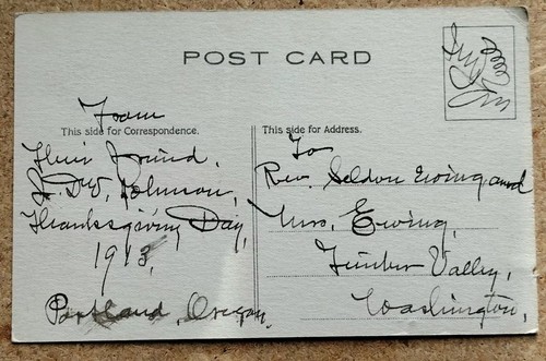 Thanksgiving Gretting Postcard 1912 S Bergman NY Used - Picture 5 of 7