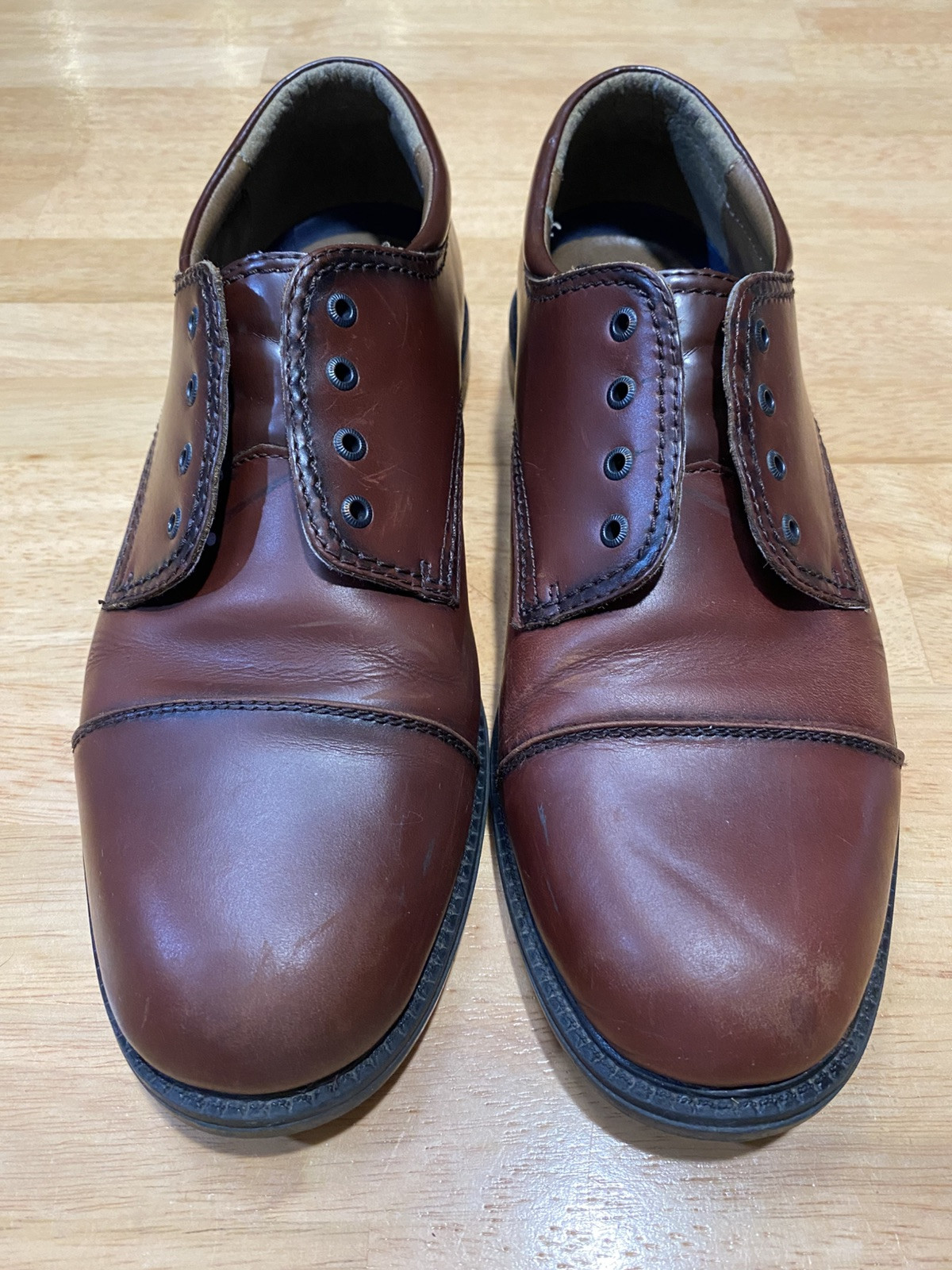 SAOLA Scarpe eleganti Bass & Co Oxford in pelle da uomo marrone taglia 10 5 M Webster (K)