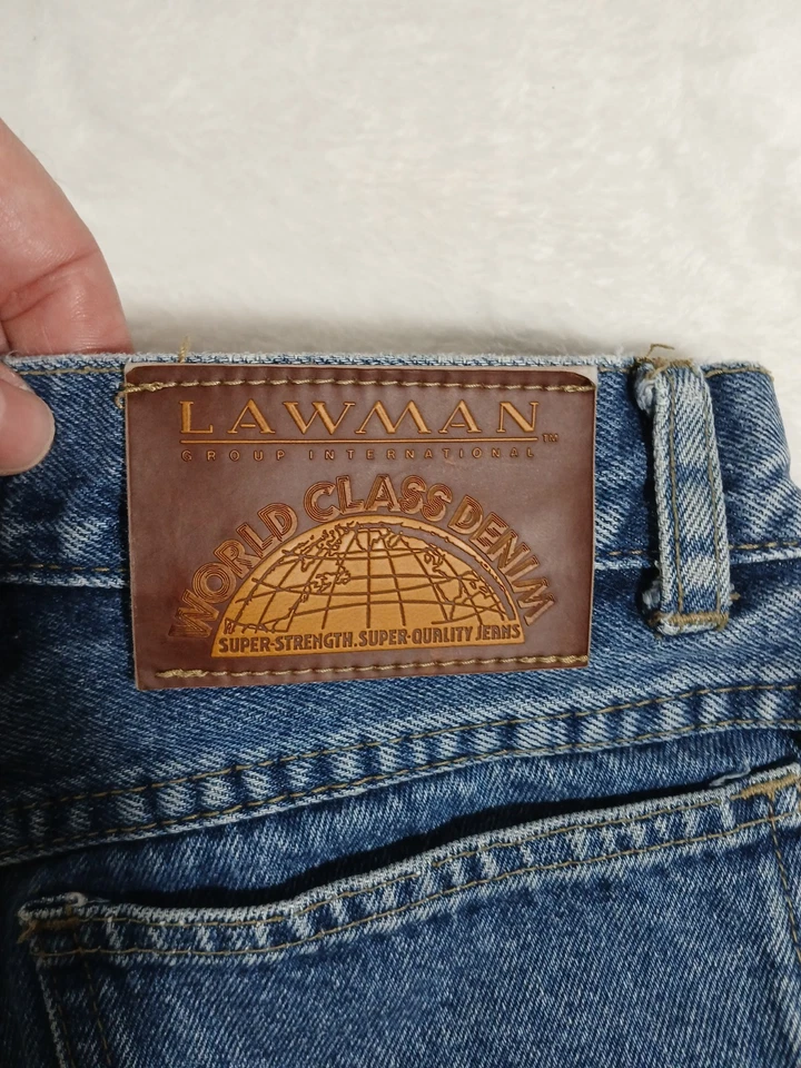 Pantalones de mezclilla Lawman Bareback para mujer 9 100 % algodón azul Foto 2 de 4