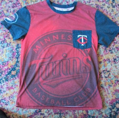 PIRICH36 Minnesota Twins MLB Baseball Shirt Red Blue Official Team Large