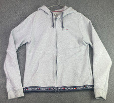 Tommy Hilfiger Hoodie Jacket Women's Large Grey Zip