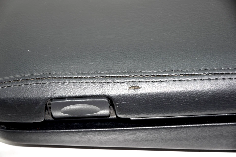 💎 Infiniti Q45 2002-2004 consola central negra cuero reposabrazos tapa almacenamiento OEM Foto 4 de 4