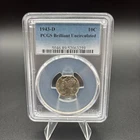 1943-D Mercury Silver Dime 10c PCGS Brilliant Uncirculated 90% Silver