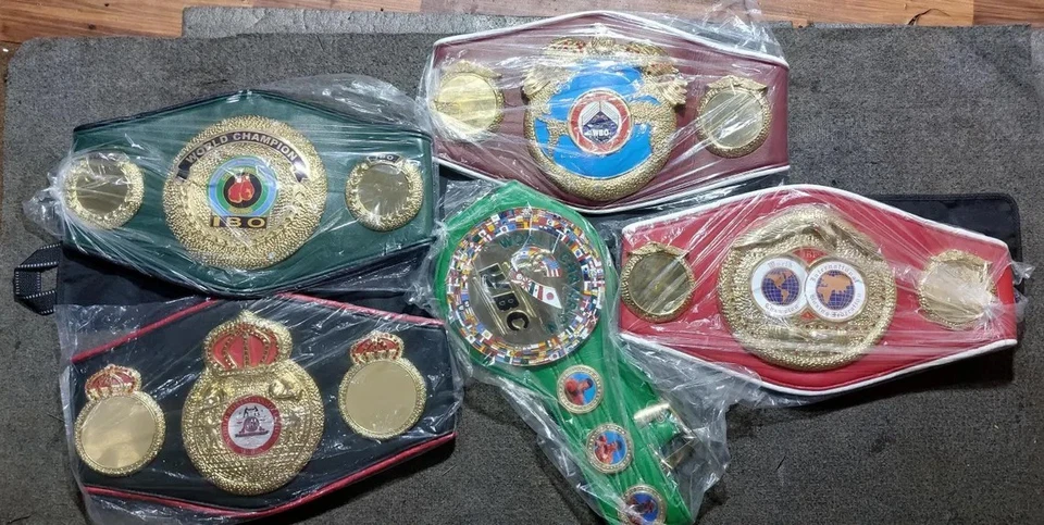 Réplica de cinturón del Campeonato Mundial de Boxeo de la OMB - Cinturón título de boxeo MMA Foto 4 de 4