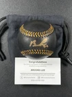 BROOKS LEE GOLD INK SIGNED BLACK BASEBALL W/ FANATICS CERT AUTO TWINS