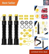 3-kit Universal Gas Can Spout Replacement with Flexible Nozzle, fit for most ...