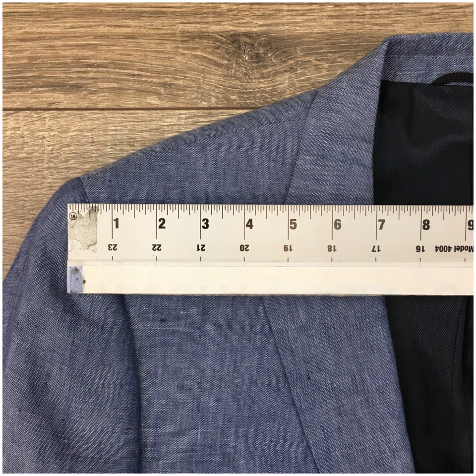 DI MILANO Hombres Blazer Abrigo Deportivo Chaqueta Informal Talla 42R Dos Botones Lino Traje Foto 4 de 4