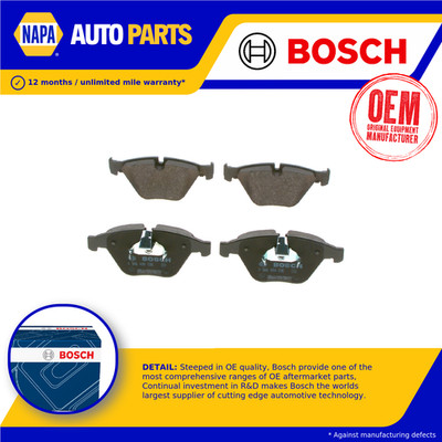 Brake Pads Set fits BMW 525 E60, E61 3.0 Front 07 to 10 N53B30A Genuine Bosch