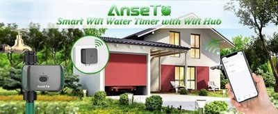 AnseTo Smart Water Timer with remote Wi-Fi control Hub via the Smart Life App