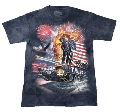 Camiseta The Mountain Para Hombres S Tie-Dye Presidente Trump EE. UU. Fuegos Artificiales Estampado Gráfico 2016 - Imagen 1 de 4