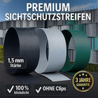 Zaun Sichtschutz Sichtschutzstreifen 1,5mm PP Extra Stark Doppelstabmattenzaun 