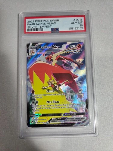 Pokemon Blaziken Vmax Silver Tempest TG15/TG30 PSA 10