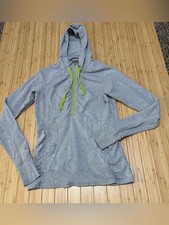 Athleta Heavenly Hail Hoodie Sweatshirt. Size S. Grey with lime green accents.