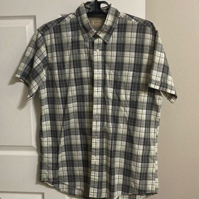 Arrow Blue Jeans Co. Men's Plaid Cotton Short Sleeve Button-Up Shirt Size L