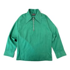 Vintage 70s Grants Young Men zip-front shirt, youth size 14