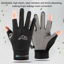 Summer Sunscreen Gloves Ice Silk Anti-ultraviolet Dew Finger Touch Screen Gloves